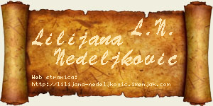 Lilijana Nedeljković vizit kartica